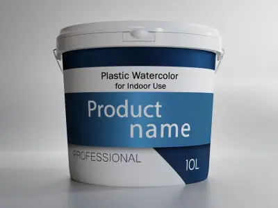 Plastic Paint Bucket PBR 3D Model 2K Textures 3D model