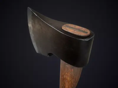 Classic Axe Low-poly 3D model