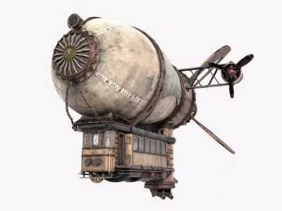 Airship 3D model by andriiyermolenko