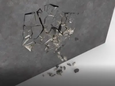 Wall Crack Bind 01 Low-poly 3D model