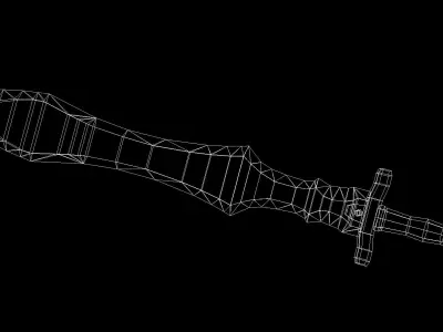 Sword Low-poly 3D model 45