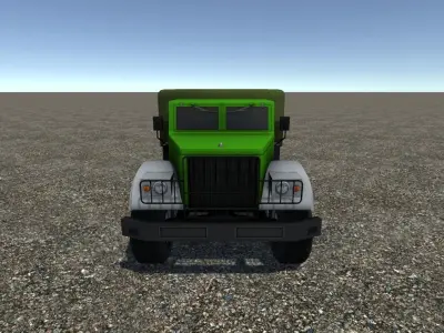 Industrial Cargo Truck 3 Low-poly 3D model