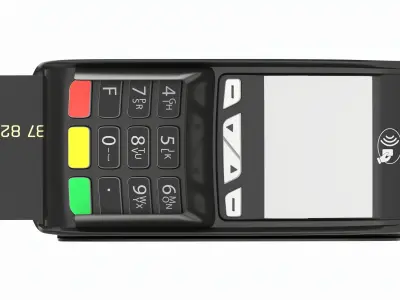 Universal Credit Card POS Terminal 01 3D model