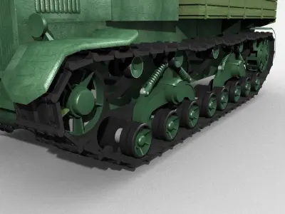 Voroshilovech russian tank - russian tank Low-poly 3D model