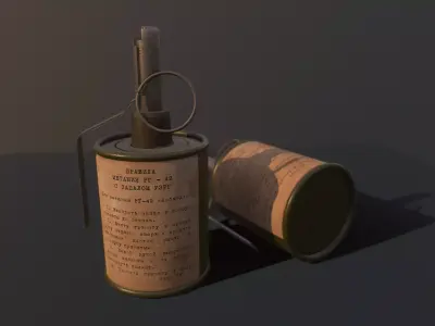 RG-42 Hand Grenade - GameReady Model Low-poly 3D model