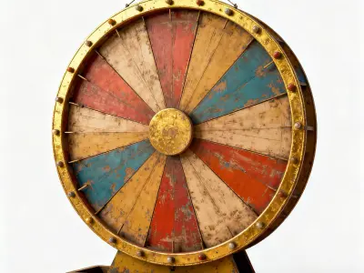 Vintage Circus Spinning Prize Wheel 3D Model Low-poly 3D model