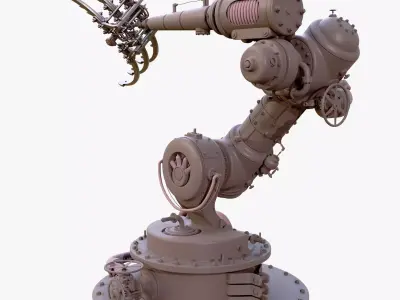 Steampunk Mechanical Claw Arm M1 3D model
