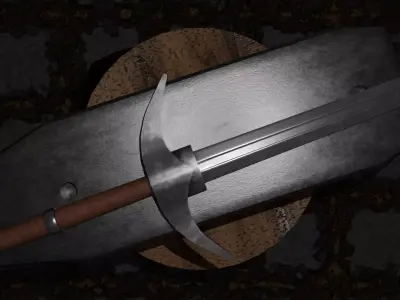 Medieval Longsword - Game Ready Free low-poly 3D model