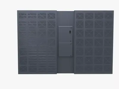 Fan array evaporator 3D model