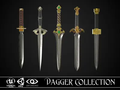 Full Collection of Melee Weapons 3D Model Pack