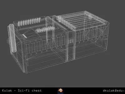 Sci-Fi chest Free 3D model