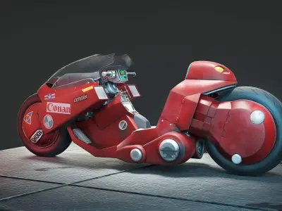 Akira Motorcycle Low-poly 3D model buy