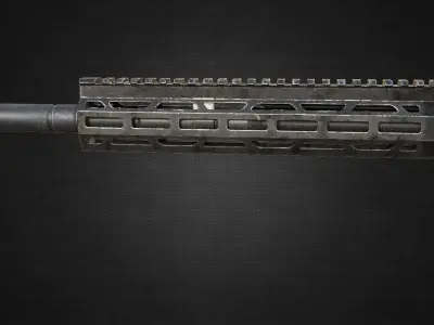 Hyper Realistic M4 - Ar15 4K Texture - Game ready Low-poly 3D model
