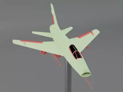 f100 Super Sabre 3D print model