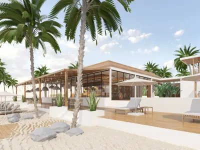 Beach Club Resort Exterior 3D model