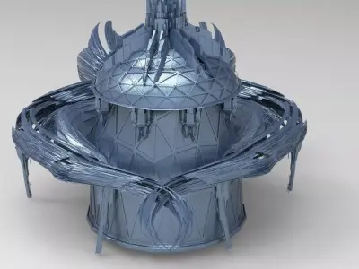 Sci fi Leisure Dome facility 3D model