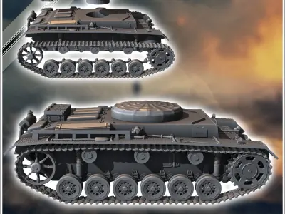 Munitionspanzer III - miniatures tabletop scenery 3D print model