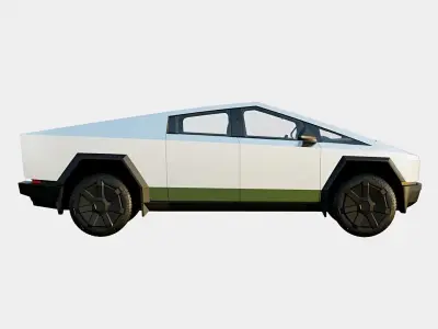 Tesla Cybertruck 2024 Production Version Free low-poly 3D model