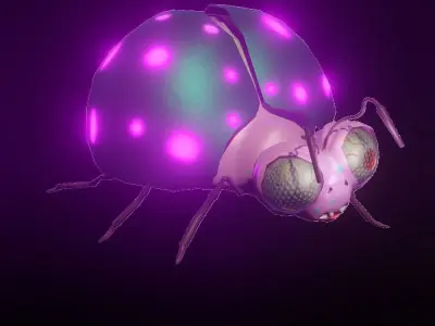 ladybug glow in Low-poly 3D model