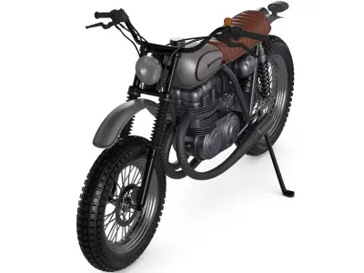 Supermoto Motorcycle 3D model purchase
