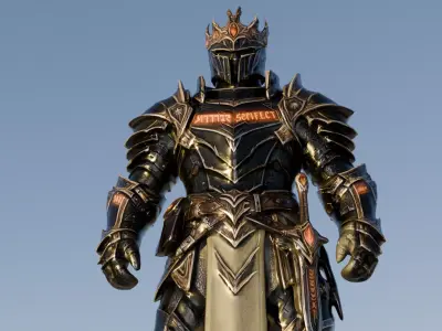 STEEL FURY WARRIOR Low-poly 3D model