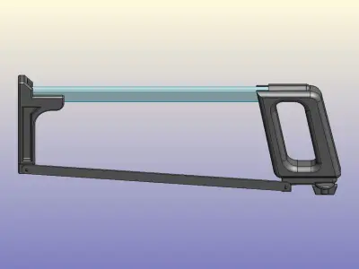 Hacksaw cutting tool with handle Free 3D model