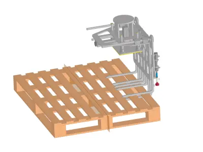 Carton Pallet Gripper for Robot Pallettizing 3D model
