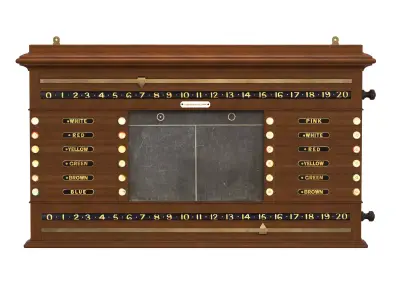 Thurston Combined Billiards Scoreboard 3D model