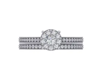 Bridal set Ring 3D print model purchase