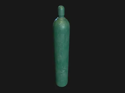 Low Poly PBR Gas Bottle Low-poly 3D model