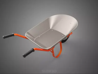 STANDARD WHEELBARROWS WHEELBARROW WHEEL BARROW CART TROLLEY LIFT 3D model