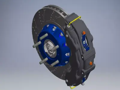 Car Brake Discs Front 3D model
