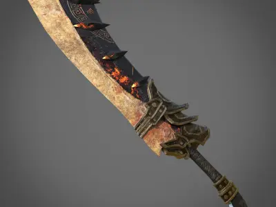 Monster Hunter Sword Low-poly 3D model