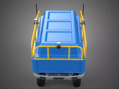 AUTONOMOUS ROBOT PLATFORM CART UTILITY VEHICLE CARGO DELIVERY 4W 3D model