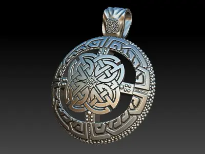 viking knot pendant 3D print model
