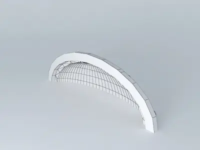 handle 0 wooden curved piece of wood Free 3D model