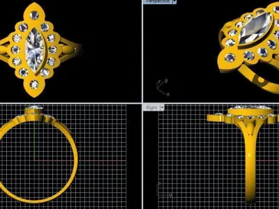 Antique Ring 3dm file 3D print model