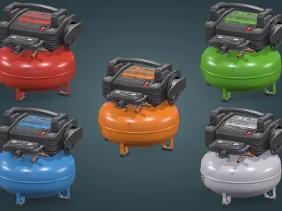 Air Compressor Low-poly 3D model get