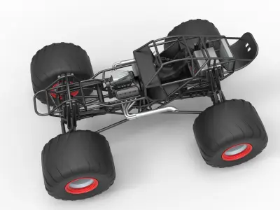 Monster truck base Version 2 Scale 1 to 25 3D print model