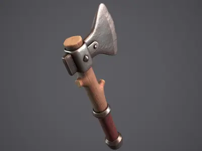 Axe Battle Weapon  Low-poly 3D model