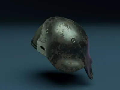 Gaede Steel Helmet - WW1 Low-poly 3D model