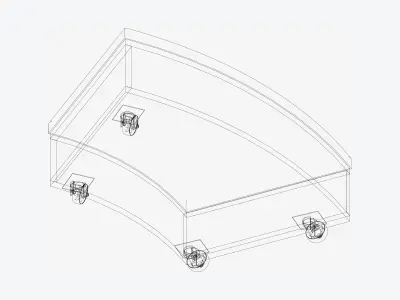 Seat - Library - Integral - Curve - Book Box Low-poly 3D model