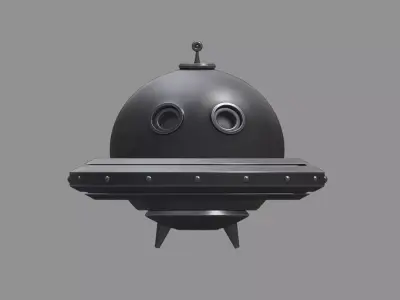 Stylize Cartoon UFO 3D model
