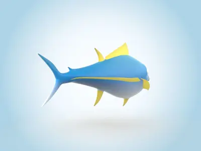 Cartoon Tuna 3D model