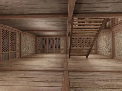 Medieval Houses 39- 4K Textures Game Ready Low-poly 3D model