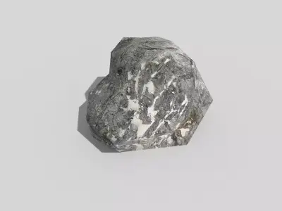 low poly rock Low-poly 3D model