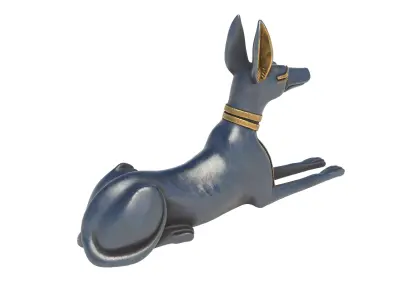 Anubis dog Low-poly 3D model