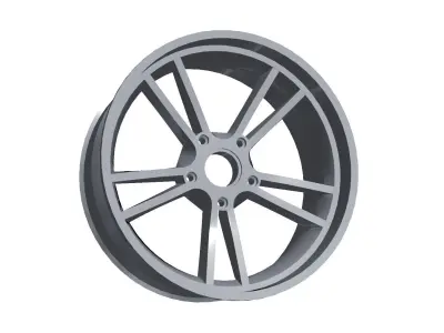Collection of 7 Alloy Wheels Low-poly 3D model