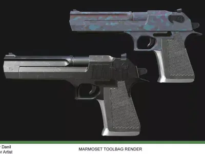 Desert Eagle  Low-poly 3D model
