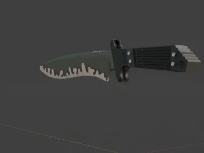 melee weapon Classic Knife Low-poly 3D model
